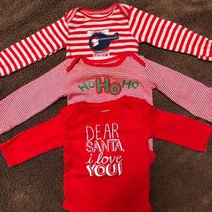 Carter’s Newborn Holiday Onesies x3